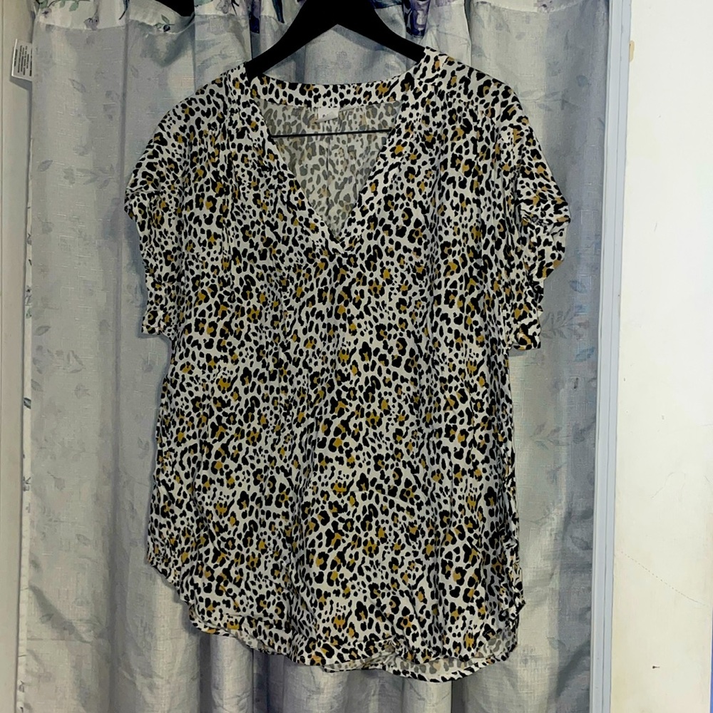 Cheetah print blouse